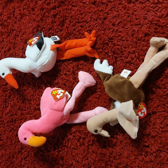 Bird Beanie Babies Flamingo - Picture 1 of 4